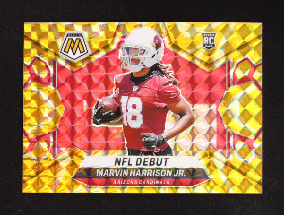 Marvin Harrison Jr. 2024 Panini Mosaic Mosaic Reactive Yellow #283 DEB RC at PristineAuction.com Marvin Harrison Jr. 2024 Panini Mosaic Mosaic Reactive Yellow #283 DEB RC at PristineAuction.com
