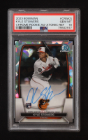 Kyle Stowers 2023 Bowman Chrome Rookie Autographs Atomic Refractors #CRAKS #067/100 RC (PSA 10) at PristineAuction.com