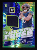 Caleb Williams 2024 Donruss Optic First Year Fresh Jerseys Blue Hyper #1 RC at PristineAuction.com