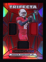 Marvin Harrison Jr. 2024 Panini Obsidian Trifecta Swatches Red #6 RC #14/75 at PristineAuction.com