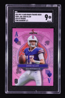 Josh Allen 2024 Wild Card 5 Card Draw Stacked Deck Ace of Spades Pink Rainbow #SDPSJAN #1/1 (SGC 9) at PristineAuction.com