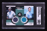 Tiger Woods / Arnold Palmer 2014 SP Game Used Tour Gear Dual #TG2TA (SGC 10) at PristineAuction.com