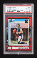 Caleb Williams 2024 Donruss Optic Rated Rookies Preview Red Wave #327 RC (PSA 10) at PristineAuction.com