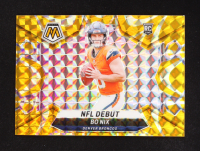 Bo Nix 2024 Panini Mosaic Mosaic Reactive Yellow #271 DEB RC at PristineAuction.com