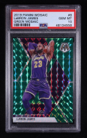 LeBron James 2019-20 Panini Mosaic Mosaic Green #8 (PSA 10) at PristineAuction.com