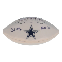 Bob Lilly Signed Cowboys Logo White Panel Football Inscribed "HOF '80" (JSA) at PristineAuction.com