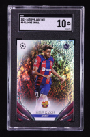 Lamine Yamal 2023-24 Topps UEFA Club Competitions Jade Edition #64 RC (SGC 10) at PristineAuction.com