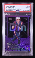 Drake Maye 2024 Panini Obsidian Atomic Initials Purple #13 #45/49 RC (PSA 9) at PristineAuction.com