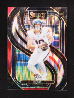 Bo Nix 2024 Select Prizm Black and Red Shock #117 RC at PristineAuction.com