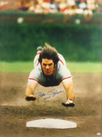 Pete Rose Signed Cincinnati Reds 30x40 Poster Inscribed "4256" (PSA) at PristineAuction.com