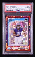 Dallas Turner 2024 Donruss Optic Rated Rookies Preview Red Pandora #331 RR RC (PSA 10) at PristineAuction.com