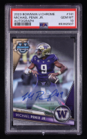 Michael Penix Jr. 2023 Bowman Chrome University Autographs #141 RC (PSA 10) at PristineAuction.com