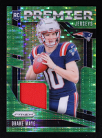 Drake Maye 2024 Panini Prizm Premier Jerseys Neon Green Pulsar #6 RC at PristineAuction.com
