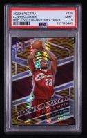 LeBron James 2023-24 Panini Spectra International Red and Yellow #179 SD #28/49 (PSA 9) at PristineAuction.com