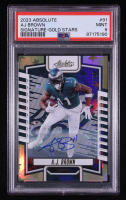 A.J. Brown 2023 Absolute Signatures Gold Stars #91 #04/10 (PSA 9) at PristineAuction.com