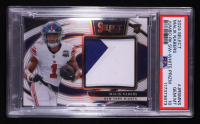 Malik Nabers 2024 Select Jumbo Rookie Swatch Prizm White #29 RC #37/75 (PSA 10) at PristineAuction.com