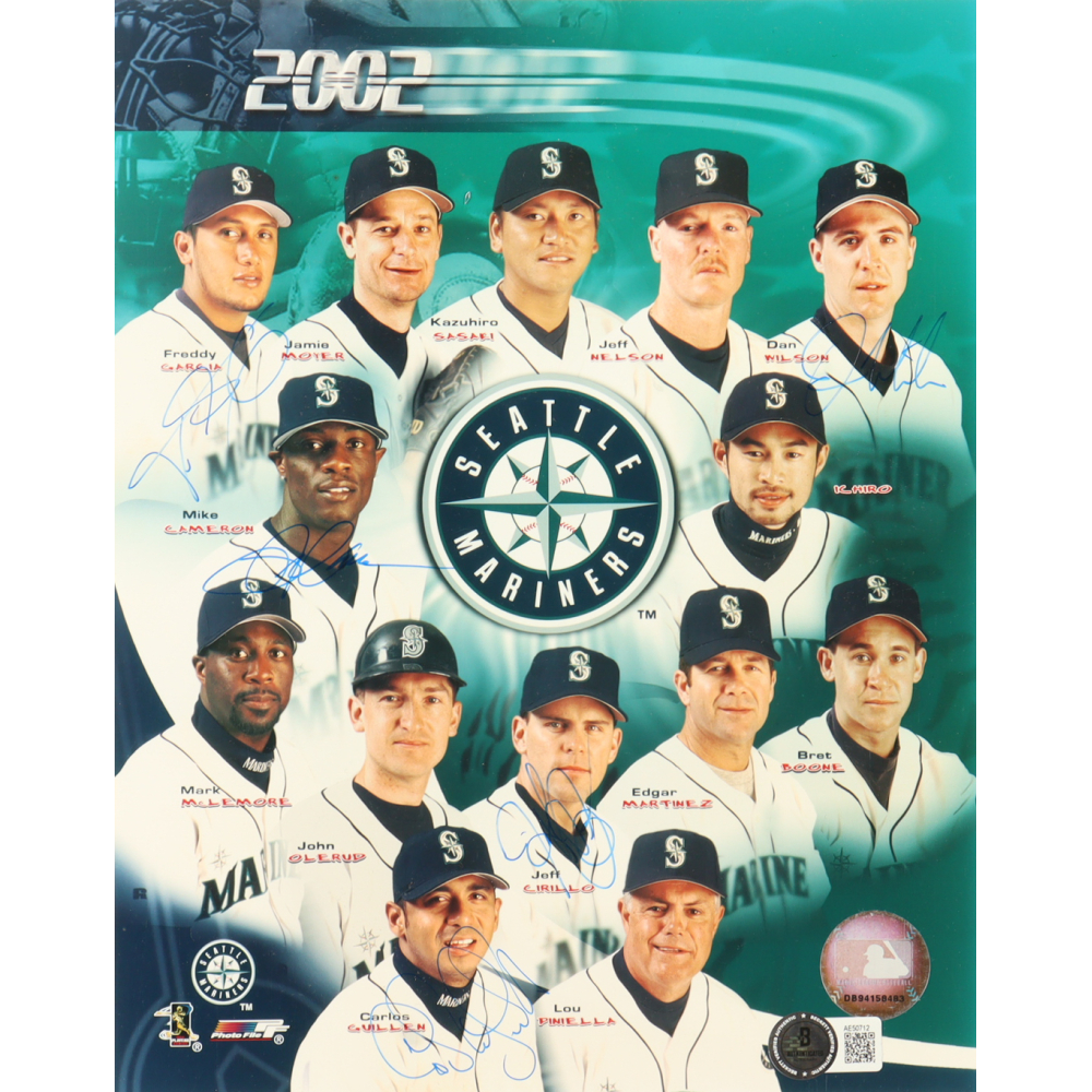 2002 Mariners 8x10 Photo Signed By (5) With Freddy Garcia, Mike Cameron, Jeff Cirillo, Dan Wilson (Beckett) at PristineAuction.com
