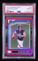 Caleb Williams 2024 Donruss Optic Pink #201 RR RC (PSA 8) at PristineAuction.com
