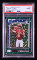 Jayden Daniels 2024 Donruss Optic Green Velocity #248 RR RC (PSA 8) at PristineAuction.com