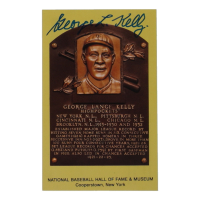 George Lange Kelly Signed Hall of Fame Plaque (Beckett) at PristineAuction.com
