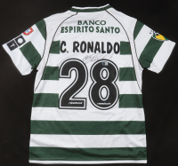 Christiano Ronaldo Signed Sporting Lisbon Reebok Authentic Jersey (Beckett) at PristineAuction.com