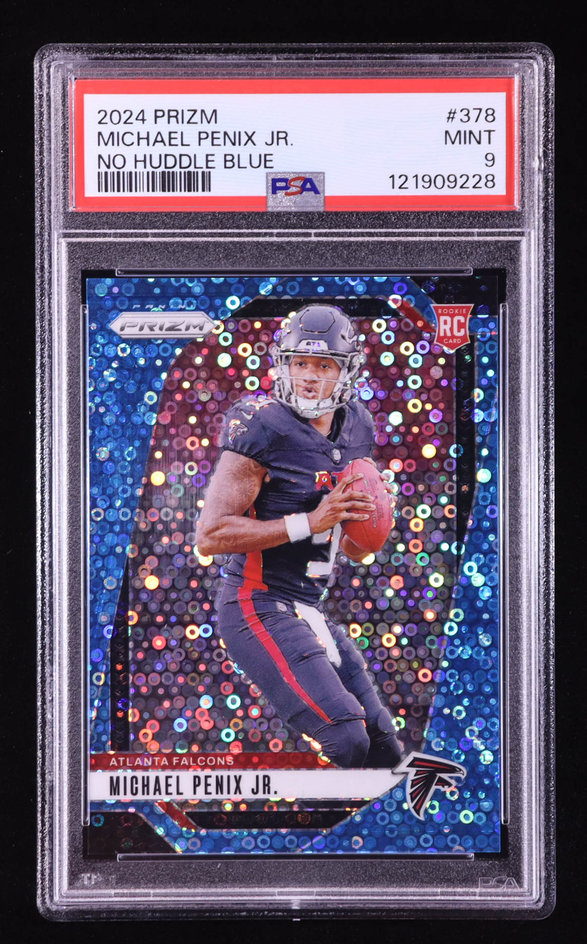Michael Penix Jr. 2024 No Huddle Blue Prizm #378 #39/99 RC (PSA 9) at PristineAuction.com Michael Penix Jr. 2024 No Huddle Blue Prizm #378 #39/99 RC (PSA 9) at PristineAuction.com