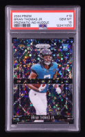 Brian Thomas Jr. 2024 Panini Prizm Prizmatic No Huddle #19 RC (PSA 10) at PristineAuction.com