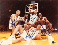 "The Fab Five" Michigan Wolverines 11x14 Photo Signed By (5) With Jalen Rose, Juwon Howard, Chris Webber, Ray Jackson (Beckett) at PristineAuction.com