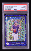 JJ McCarthy 2024 Donruss Optic Blue Scope RR #235 RC (PSA 10) at PristineAuction.com