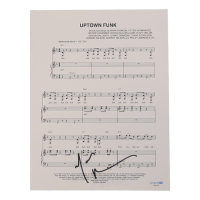Mark Ronson Signed Bruno Mars "Uptown Funk" 8.5x11 Sheet Music Print (ACOA) at PristineAuction.com