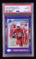 Marvin Harrison Jr. 2024 Donruss Optic Blue Glitter #276 RR RC (PSA 10) at PristineAuction.com