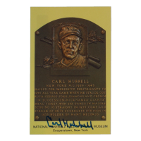Carl Hubbell Signed Hall of Fame Plaque (Beckett) at PristineAuction.com