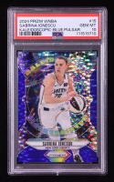Sabrina Ionescu 2024 Panini Prizm WNBA Kaleidoscopic Prizms Blue Pulsar #15 #84/199 (PSA 10) at PristineAuction.com