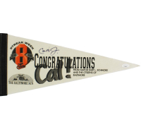 Cal Ripken Jr. Signed Orioles "Streak Week" Congratulations Pennant (JSA) at PristineAuction.com