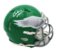 Quinyon Mitchell Signed Eagles Throwback Alternate Speed Mini Helmet (Radtke) at PristineAuction.com