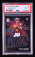 Jayden Daniels 2024 Donruss Optic Light it Up #8 RC (PSA 10) at PristineAuction.com