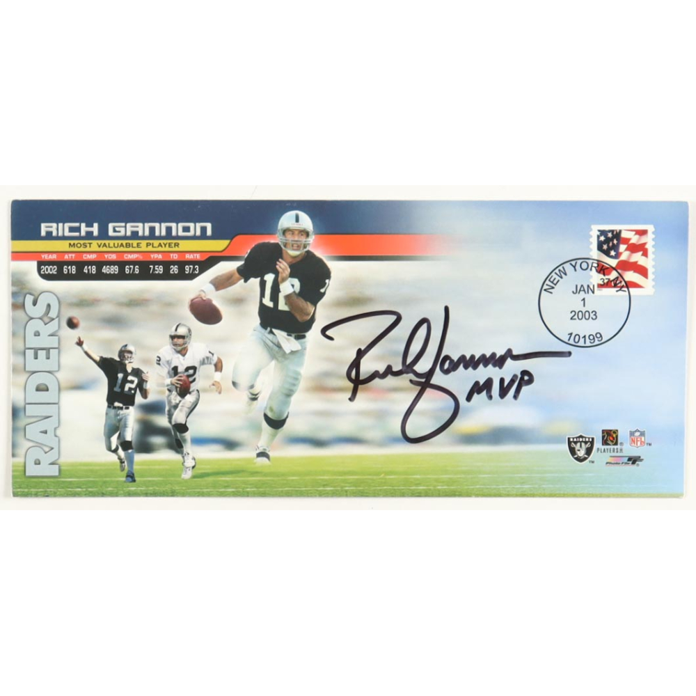 Rich Gannon Signed 2003 Commemorative FDC Envelope Inscribed "MVP" (JSA) at PristineAuction.com