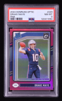 Drake Maye 2024 Donruss Optic Pink RR #229 RC (PSA 8) at PristineAuction.com
