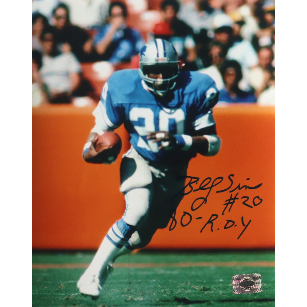 Billy Sims Signed Lions 8x10 Photo Inscribed "80-R.O.Y." (Wilder Side of Sports) at PristineAuction.com