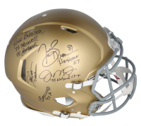 Notre Dame Greats Full-Size Authentic On-Field Speed Helmet Signed By Joe Montana, Tim Brown, Paul Hornung, Dave Casper & Ross Browner with Multiple Inscriptions (JSA & TriStar) at PristineAuction.com