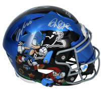 Jahmyr Gibbs & David Montgomery Signed Lions Full-Size Authentic On-Field Custom Ripped Speedflex Helmet (Fanatics & Beckett) at PristineAuction.com