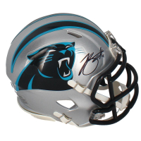 Bryce Young Signed Panthers Speed Mini Helmet (Fanatics) at PristineAuction.com