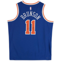 Jalen Brunson Signed Knicks Nike Authentic Jersey Inscribed "King of NY" (Fanatics) at PristineAuction.com