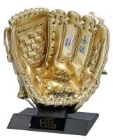 Nolan Ryan Signed Mini Gold Baseball Glove (PSA) at PristineAuction.com