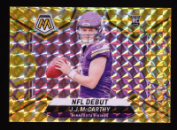 J.J. McCarthy 2024 Panini Mosaic Mosaic Reactive Yellow #275 RC at PristineAuction.com