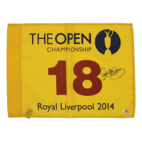 Rory McIlroy Signed 2014 The British Open Championship Golf Pin Flag (PSA) at PristineAuction.com