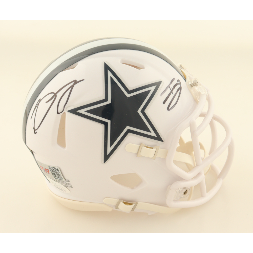 Trevon Diggs & Stephon Gilmore Signed Cowboys Speed Mini Helmet (JSA) at PristineAuction.com