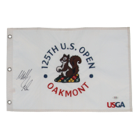 Matt Fitzpatrick Signed 2025 "125th U.S. Open Oakmont" Golf Pin Flag (PSA) at PristineAuction.com