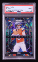Bo Nix 2024 Panini Prizmatic Green Prizm #11 RC (PSA 9) at PristineAuction.com