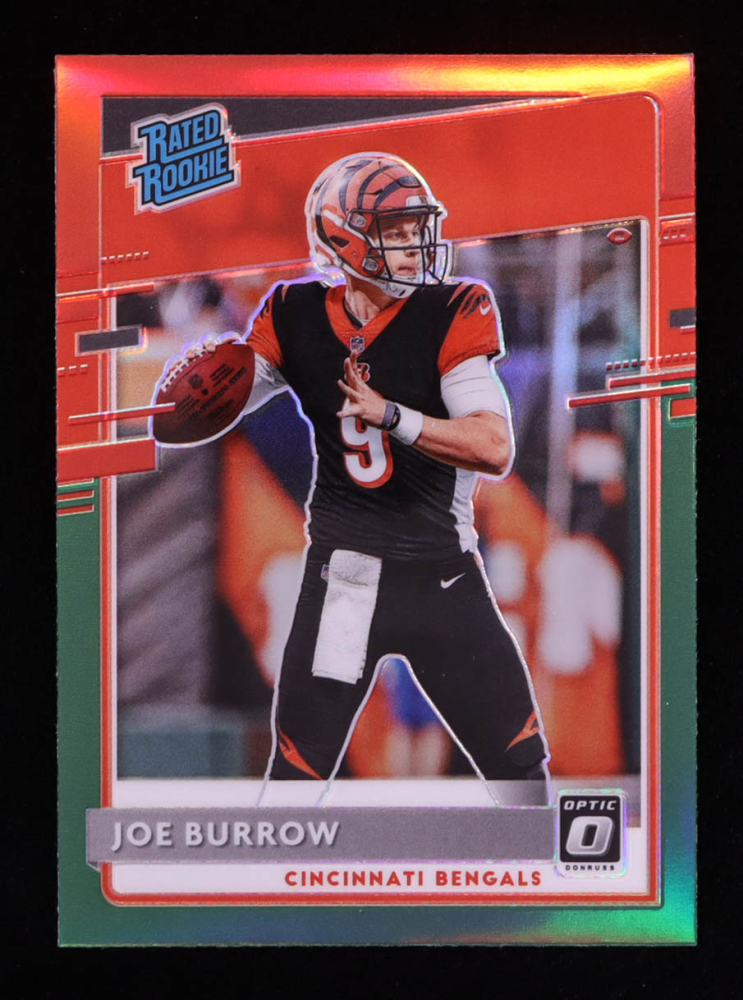 Joe Burrow 2020 Donruss Optic Preview Red and Green #P301 RR RC